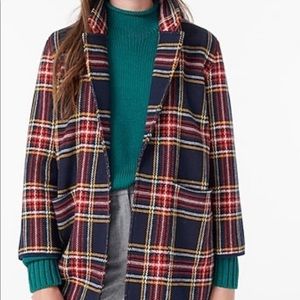 J. Crew Plaid Sweater Blazer